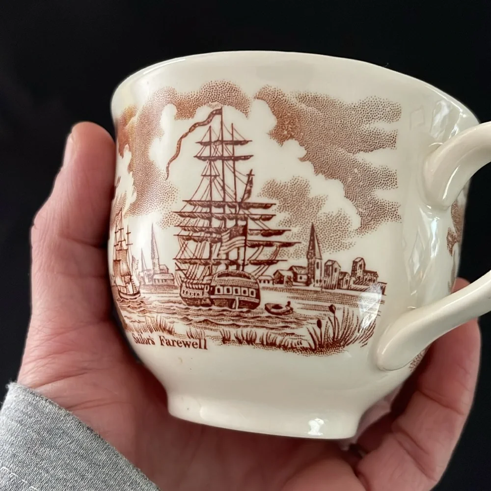Fair Winds Alfred Meakin Staffordshire Brown Transferware - England